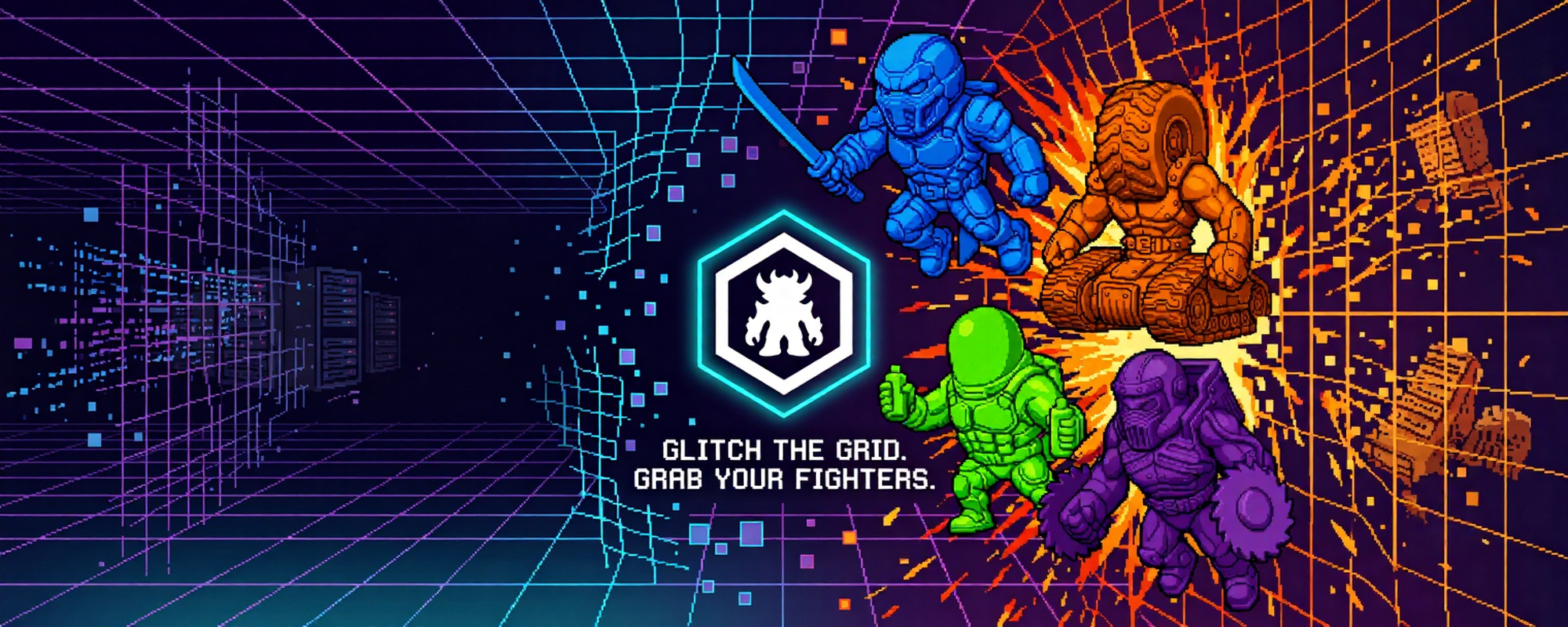 Keshi Factory - Glitch the Grid. Grab your Fighters.